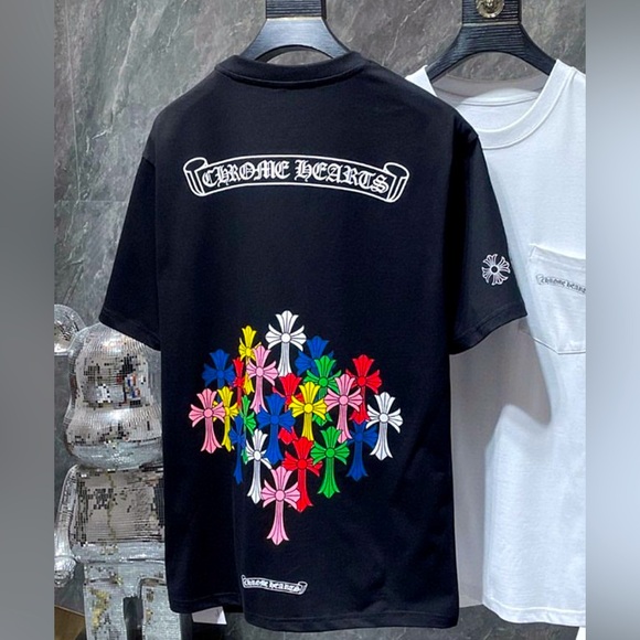 Chrome Hearts Multi Color Cross Logo Short Sleeve T-shirt🔥 - Picture 5 of 6